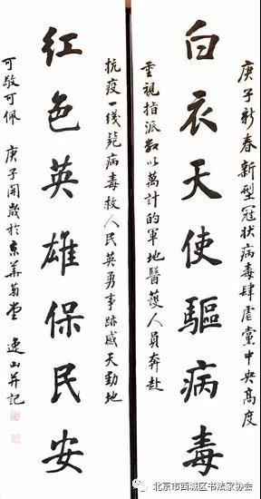 白衣天使驱病毒，红色英雄保民安——自撰联